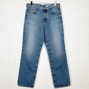 AG Jeans Women's Size 32R Blue Alexxis High-Rise Vintage Straight Button Fly